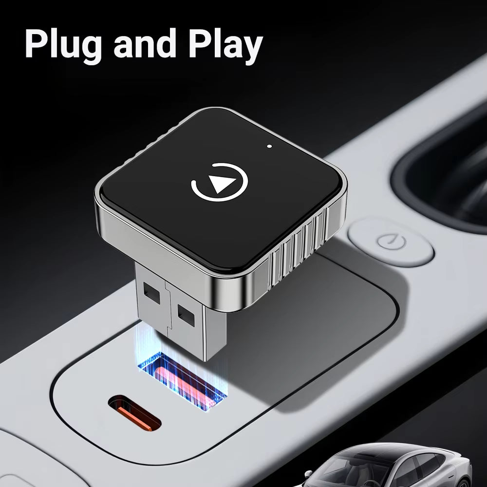 Wireless Carplay Android 2025 New Smart Auto Adapter Hassle-Free Plug&Play Stable BT Wifi Connect OTA Upgradable Fit 99% Vehicle